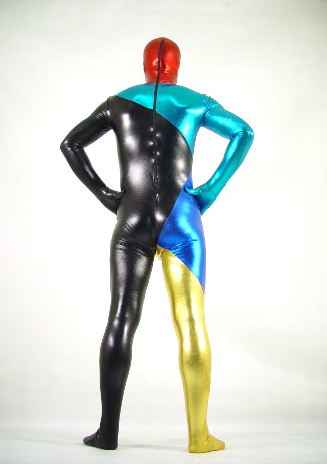 Sexy Man Shiny Spandex Full Body Suit Zentai