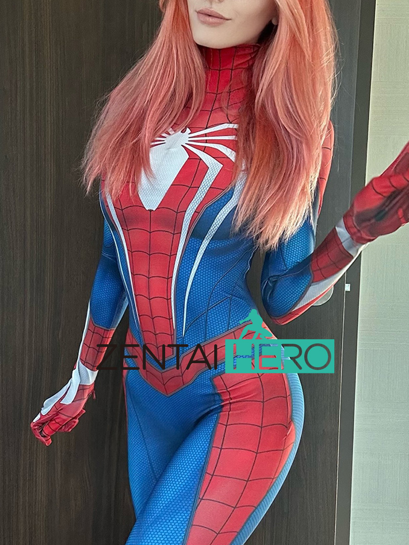 New Female PS4 Spider Girl Cosplay Costume No Hood New Female PS4 Spider Girl Cosplay Costume No Hood