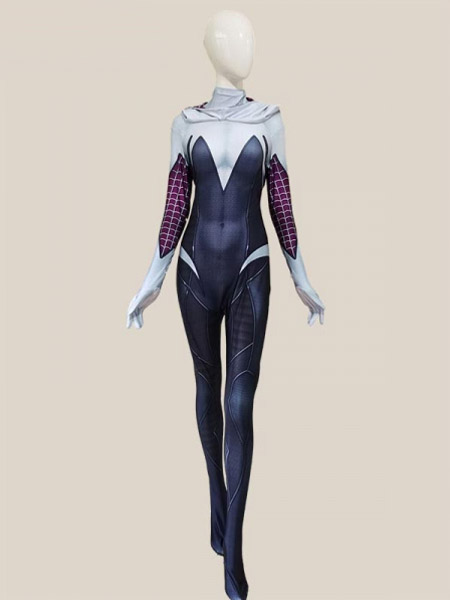 Printing Spider 2 Gwen Stacy Cosplay Costume No Hood